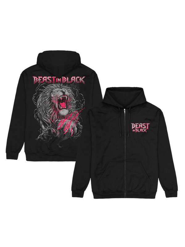 Autumn and Winter Black Beast Beast in Black Finnish Heavy Metal Band Hooded Zipper Sweatshirt Jacket for Men
