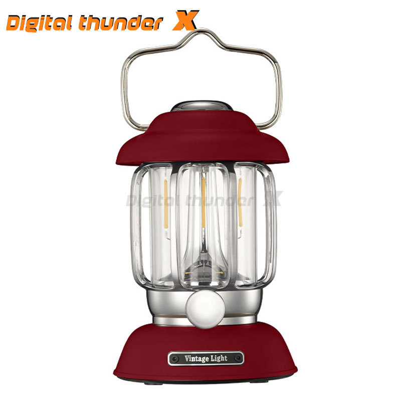 Luz que acampa al aire libre transfronteriza LED linterna Retro Luz de la tienda portátil USB recargable luz que acampa