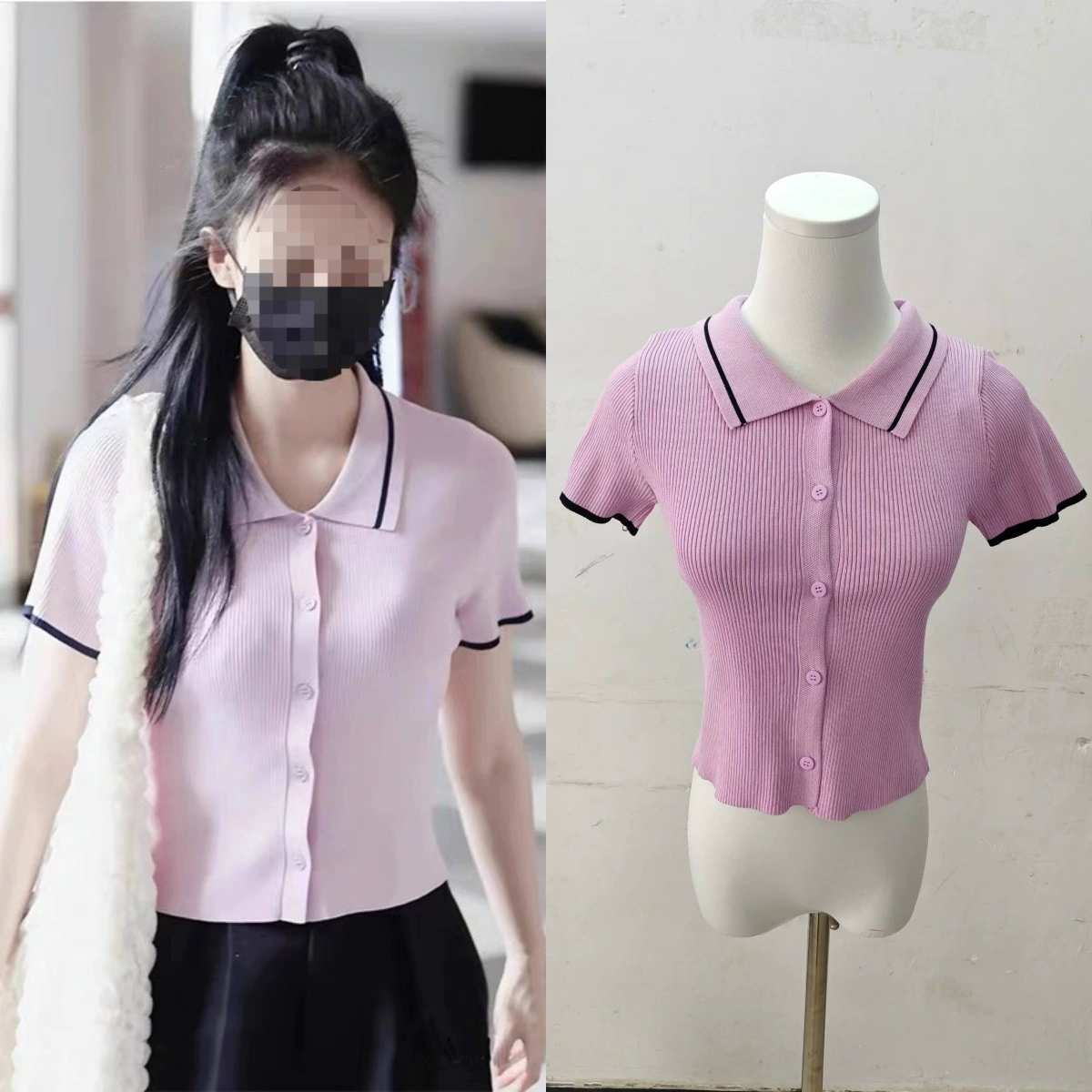 Jin Chenyu Shuxin белый олень в том же стиле одежда в goodbai отворотом ледяной шелк трикотажная рубашка с короткими рукавами для лета