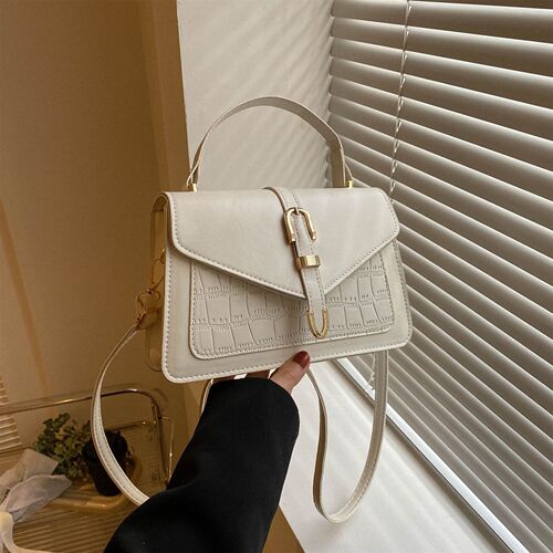 Stone Pattern Solid Color Retro Bag  New Spring Fashion Top Handle Bag with Strap Decoration Shoulder Bag Small Square Bag