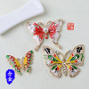 DIY alloy new oil drop oil butterfly inlaid diamond jewelry accessories clothing accessories DIY shoes and clothing accessories bride fan