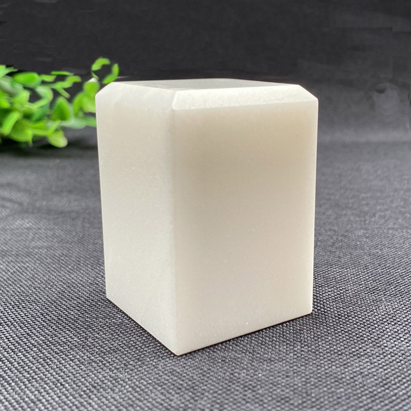 화이트 제이드 스퀘어 씰 도매 사무용품 장식품 옥 옥 선물 은행 이름 씰