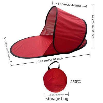 Avtomobil yan çətirləri Outdoor Portable Sun Protection Canopy - chinese-red-single