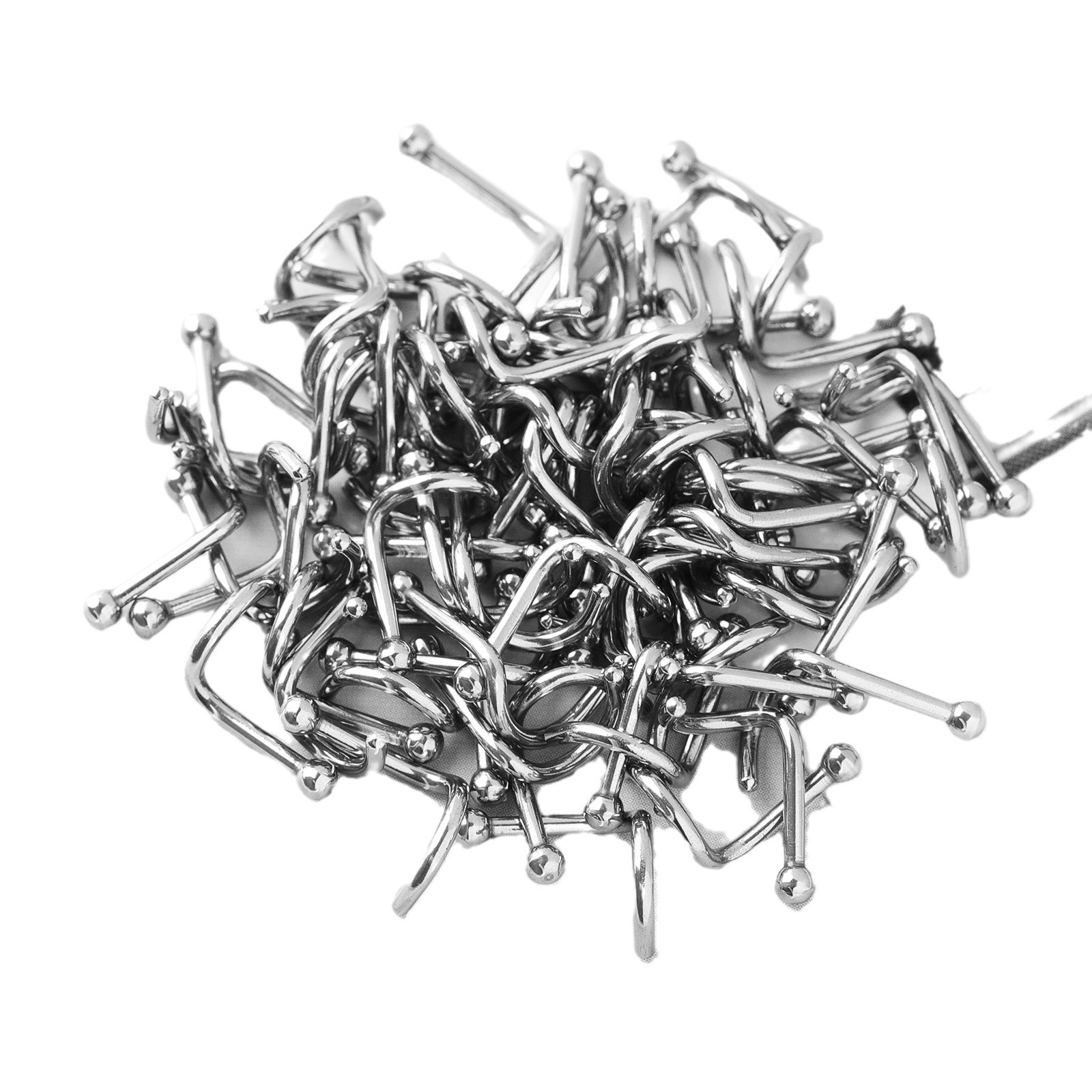 Stud De Nez En Acier Inoxydable Chirurgical Forme Boule Incurvée_voghion.com