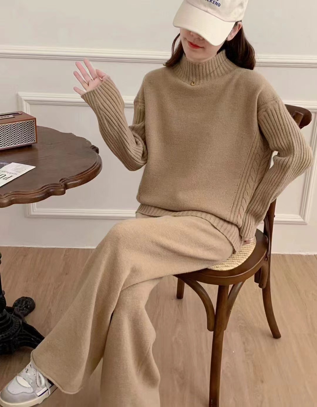 Solid Color Pattern Daily Women's Casual Solid Color Nylon Polyester Pant Co-ord Set Pants Sets