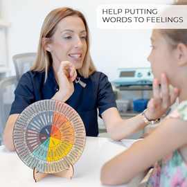 跨境双面木制车轮图心理健康装饰摆件家庭办公室心理学木质工艺品