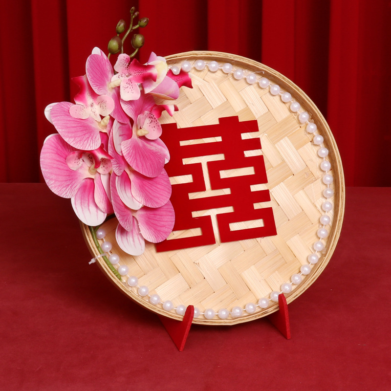 Dustpan ornament set-(pink flower + zhengxi) 1 set 300g