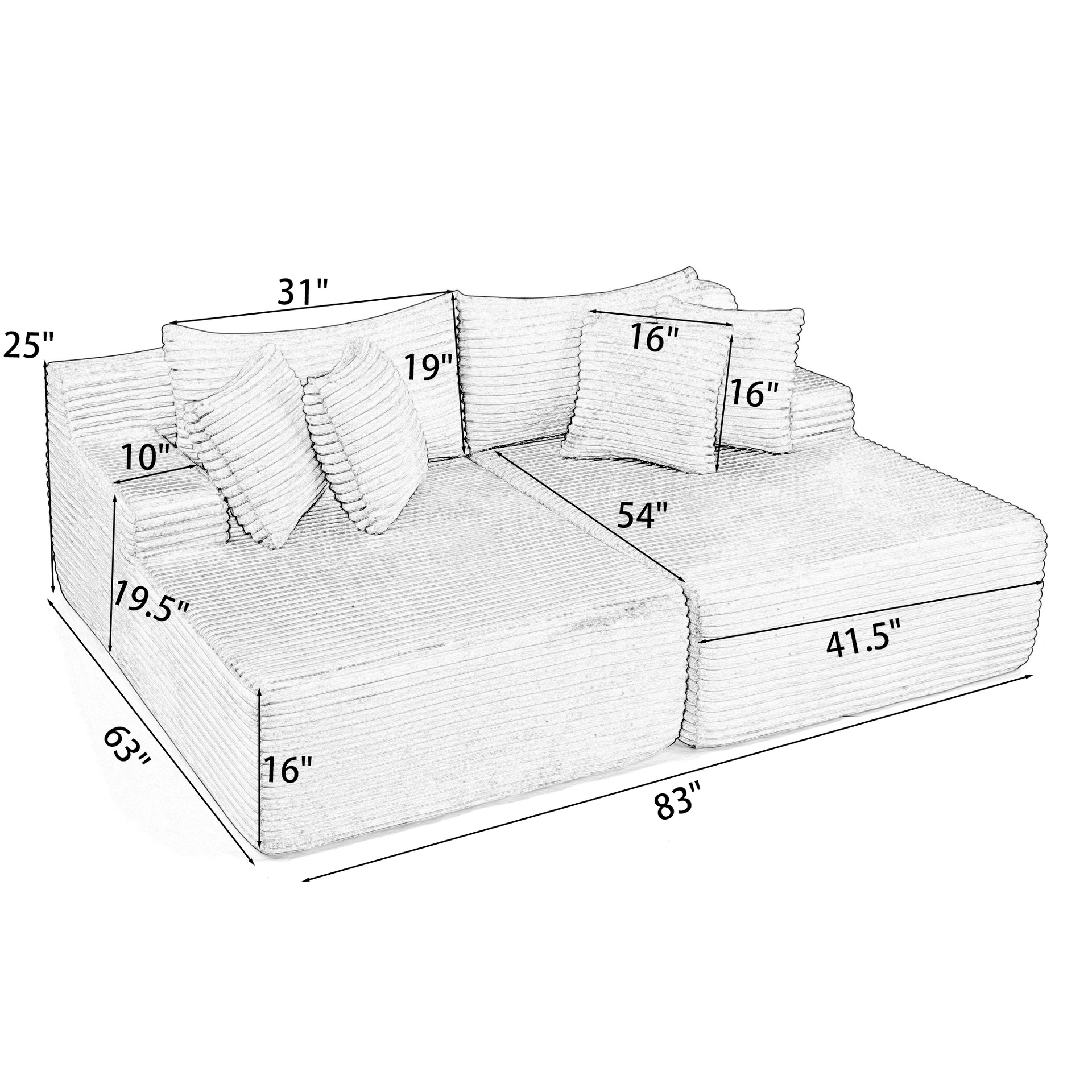 Amazon compresión de arena módulo de arte sofá exportación de comercio exterior sala de estar dormitorio se puede acostar tela sofá