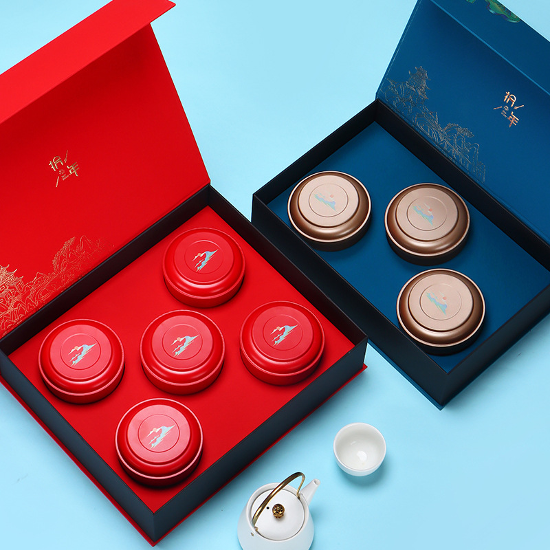 红茶包装盒空礼盒通用正山小种金骏眉铁观音茶叶罐礼盒装空盒定制