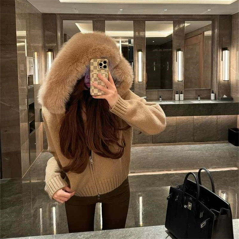 Пиджак кардиган с капюшоном для подростков, осенний короткий жакет, one size, повседневный уютный стиль