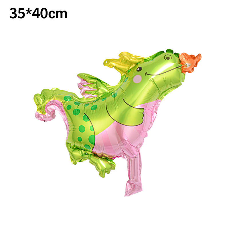 Globos de aluminio con diseño de animales de dibujos animados con temática de dinosaurios para decoraciones de fiestas de cumpleaños infantiles image 31