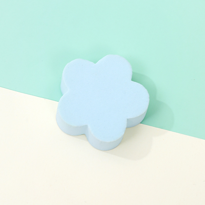 Pequeña flor de cerezo personalizada con polvo plano de forma especial, almohadilla de aire gruesa, no comer polvo, seco y húmedo, polvo de maquillaje, esponja
