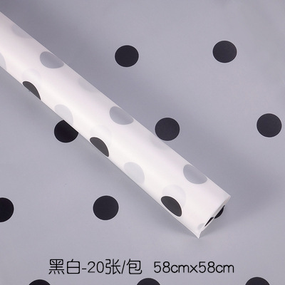 Oferta especial Papel Luoshang Papel de marco fotográfico con memoria Película de caramelo Serie de esmalte de punto de onda Papel de embalaje de flores Papel impermeable no tejido