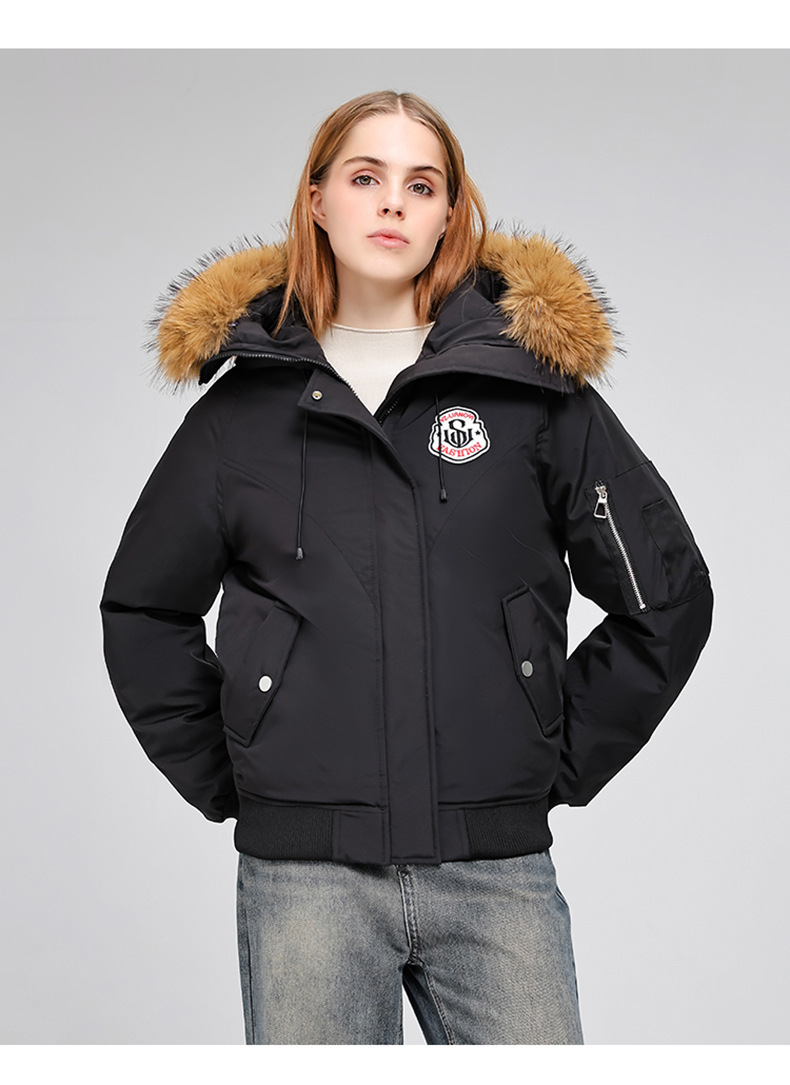 Wasserabweisende Pufferjacke für Herren/Damen – Wintermantel mit Kapuze und abnehmbarem Waschbärpelzbesatz (S-XXL) – Skifahren & Pendeln in der Stadt_voghion.com