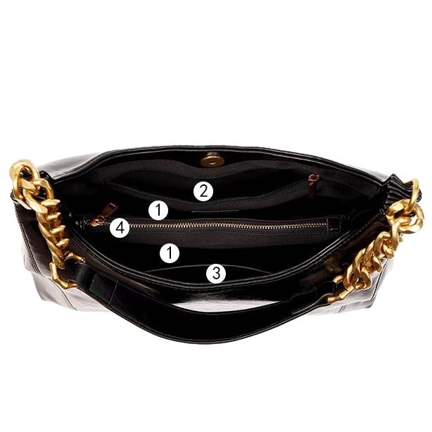 High End Tote Bag For Women, Large Capacity Commuting Armpit Shoulder Bag, New Soft Leather Crossbody Bag, Chain Bag_voghion.com