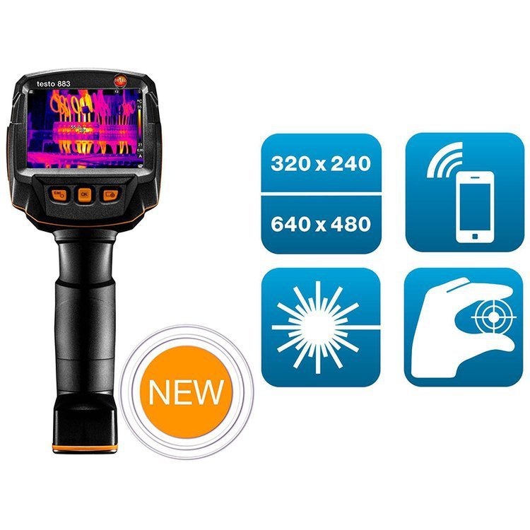 德图testo883红外热像仪电力建筑热成像仪专业长焦镜头湿度成像