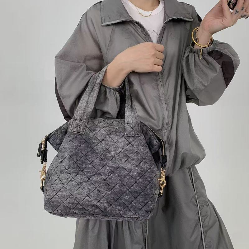 跨境专供女士时尚个性仿旧尼龙渐变手提包百搭通勤单肩斜挎包|undefined
