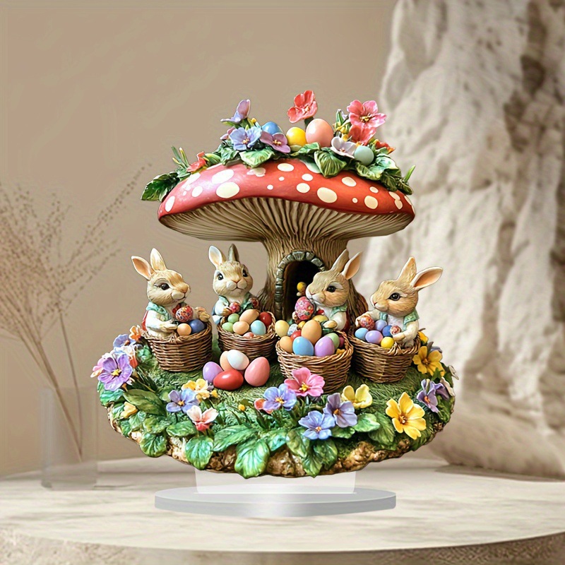 Decoración colgante [Pascua] huevo pequeño conejo decoración de escritorio decoración vintage familia para enviar amigos vestidos de dormitorio