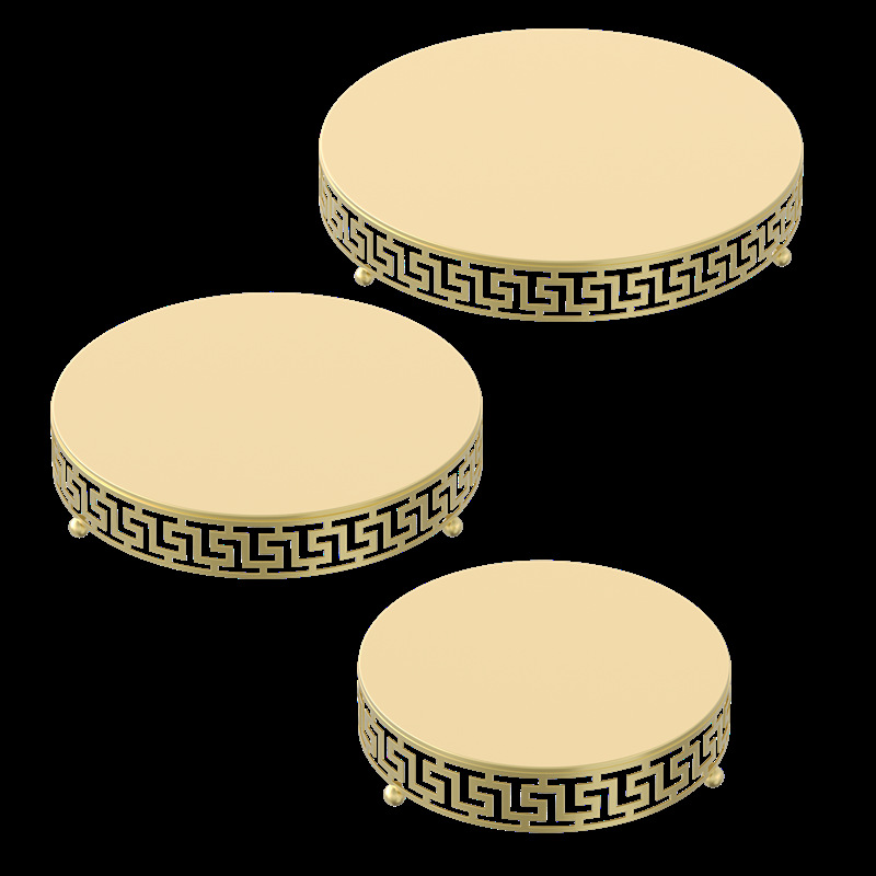 Accesorios de boda, mesa de postres, decoración, tienda de postres, soporte para pasteles de dim sum, soporte para pasteles hueco dorado creativo europeo, se puede establecer image 9