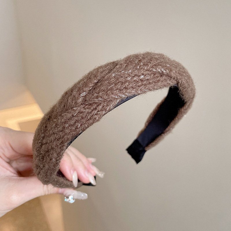 Diadema superior de cráneo alto para mujer que sale diadema de temperamento de todo fósforo paquete de cabello de Merad lavado de cara de sentido avanzado horquilla de cabello prensado tocado