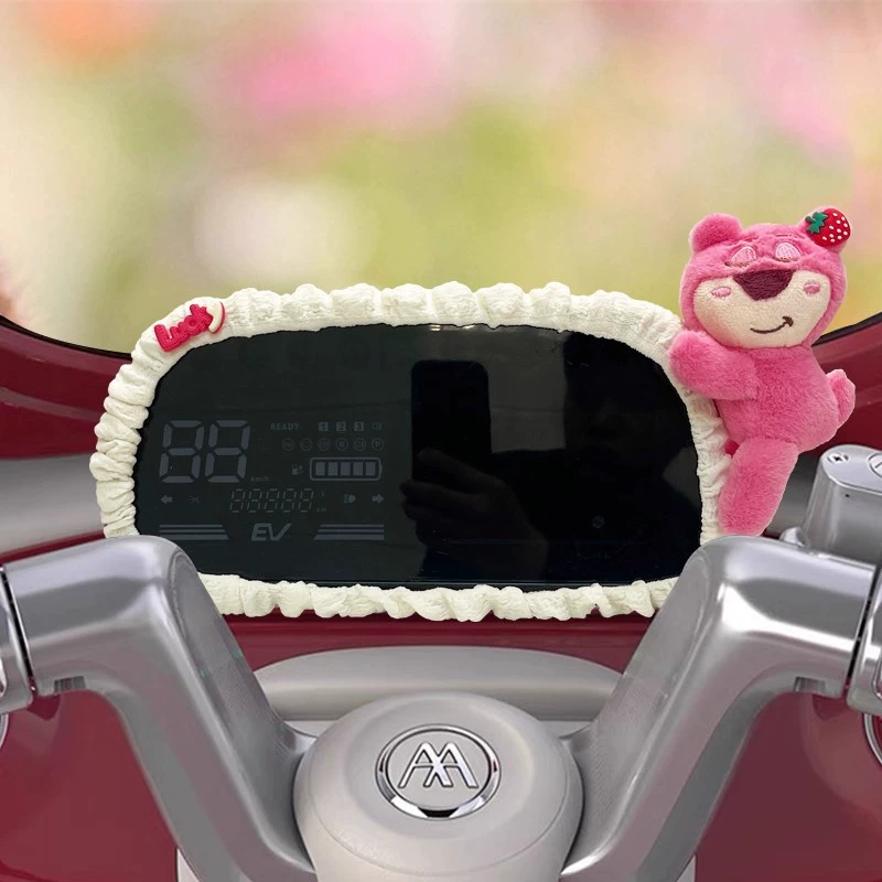 Electric three-wheeled bike, dial, cartoon protective case, cute universal accessory