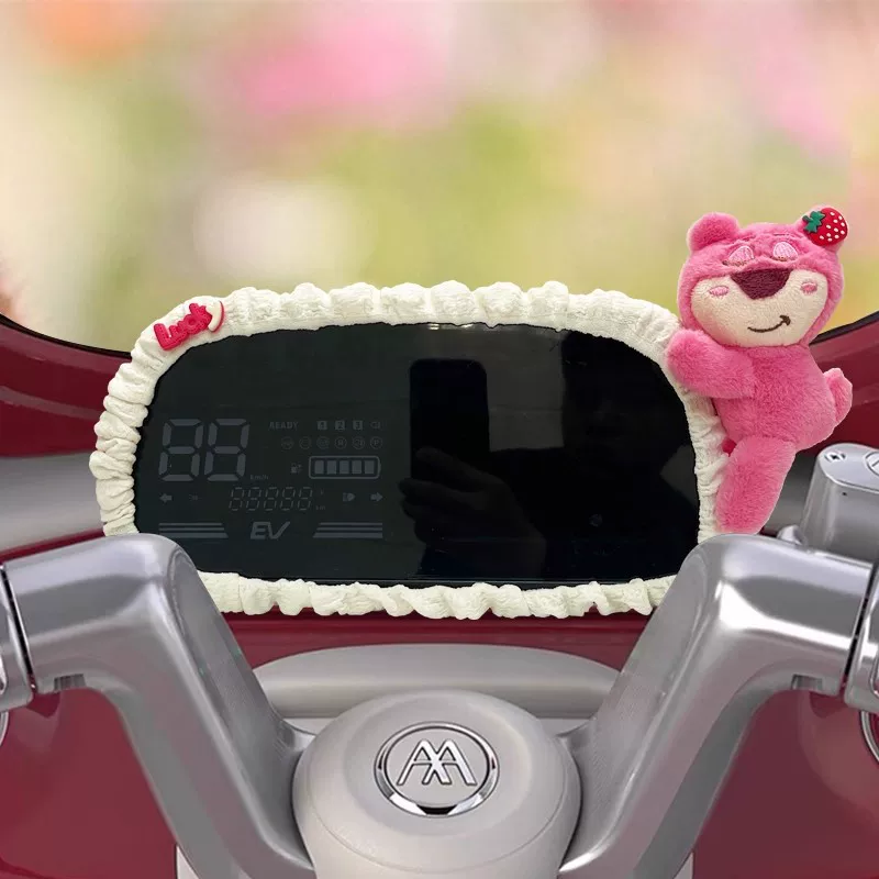 Electric three-wheeled bike, dial, cartoon protective case, cute universal accessory
