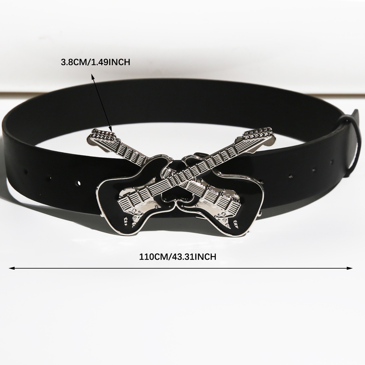 1 Piece Quantity Streetwear Guitar Pu Leather Alloy Women's Leather Belts