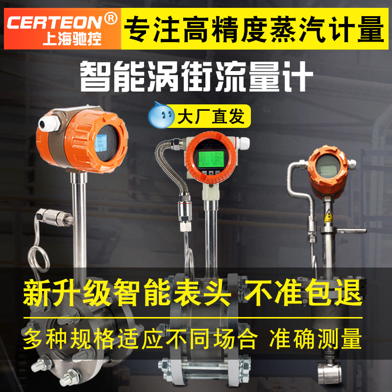 渦街流量計 蒸汽數顯氣體壓縮空氣氮氣氫氣流量計LUGB