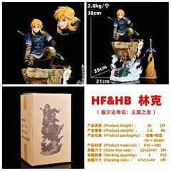ゼルダの伝説のゲームのアニメの周辺の置物LinkリンクGKの手作りの二次元の模型の彫像のプレゼント