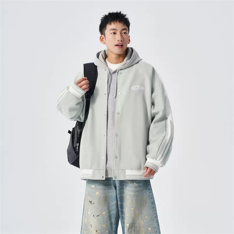新款春秋休闲外套宽松男女款潮流上衣休闲百搭时尚棒球衣