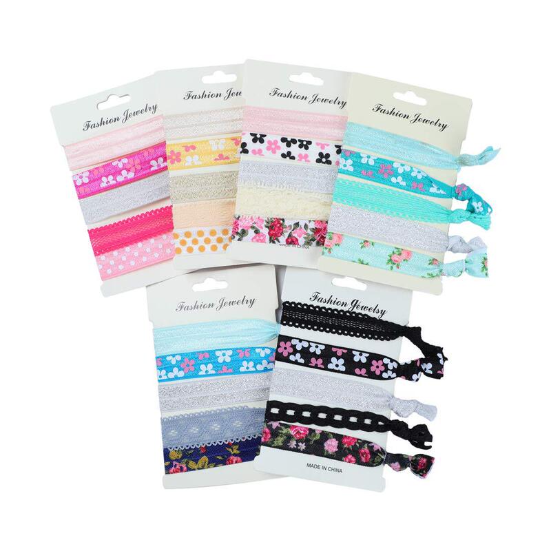 Stretch Sports Ribbon Hair Band No Crease Ponytail Fixed Hair Accessories Colorful Bracelet Girl Women Stretch Sports Ribbon Hair Band No Crease Ponytail Fixed Hair Accessories Colorful Bracelet Girl Women