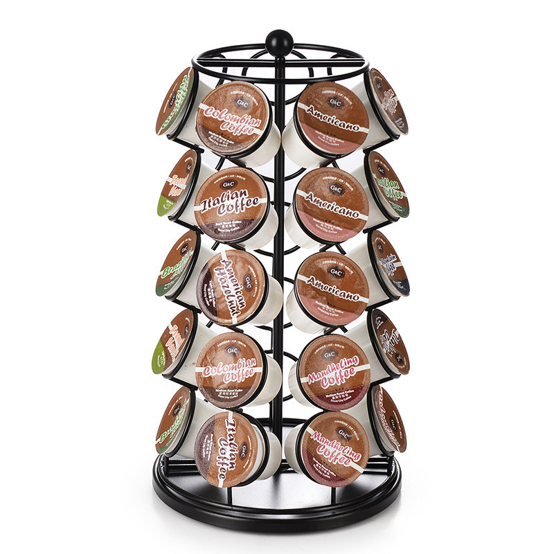 Rotating coffee capsule storage rack, capsule coffee storage can be K-CUP/Dolce Gusto/35