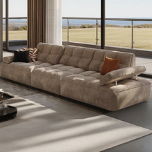 劳伦斯磨砂布艺直排沙发大座深意式极简可调节靠背扶手猫抓布沙发