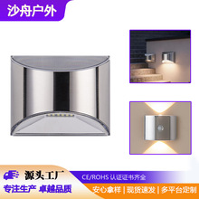 跨境太阳能灯庭院不锈钢门牌灯花园照明楼梯灯围墙感应壁灯篱笆灯