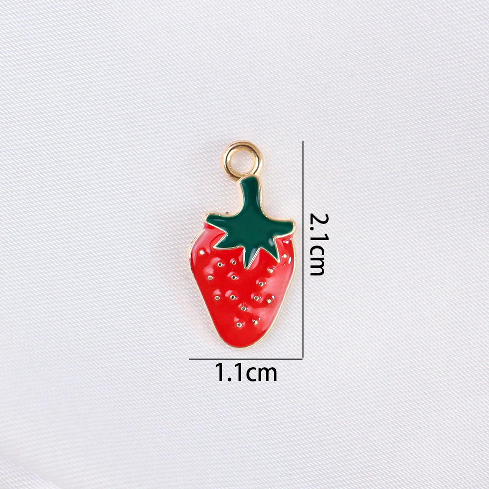Colgante de frutas de aleación con gota de aceite, DIY pulseras y pendientes