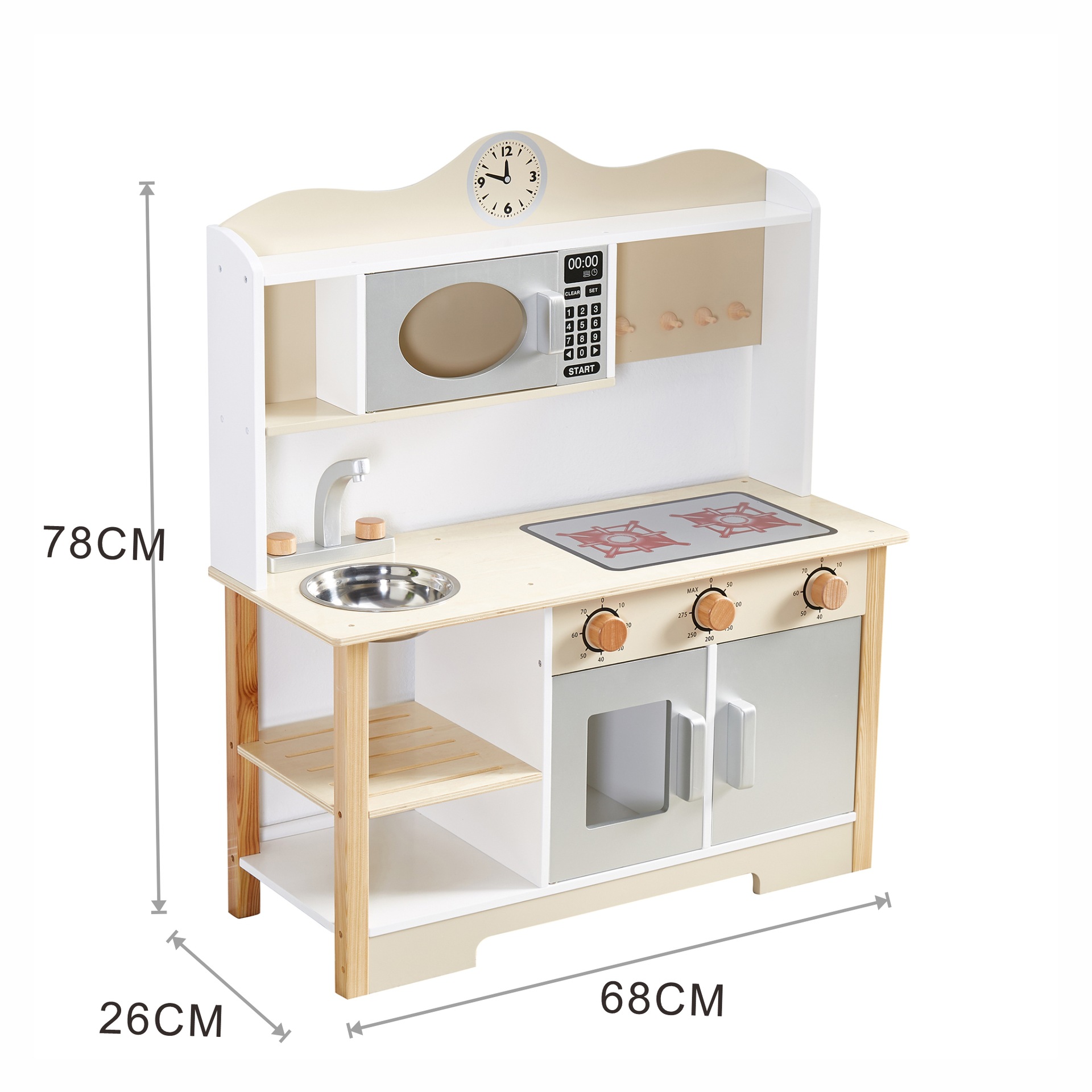 (2개) 공장 도매 나무 어린이 주방 장난감 어린이 시뮬레이션 나무 주방 조기 교육 장난감 세트 삶은