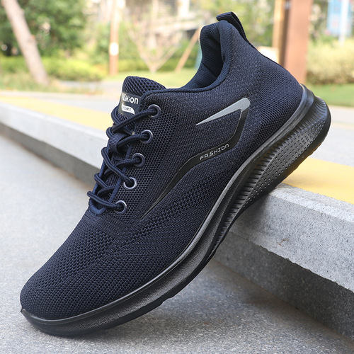 Men's woven spring shoes, wholesale men's casual shoes, polyurethane breathable mesh sports shoes for men