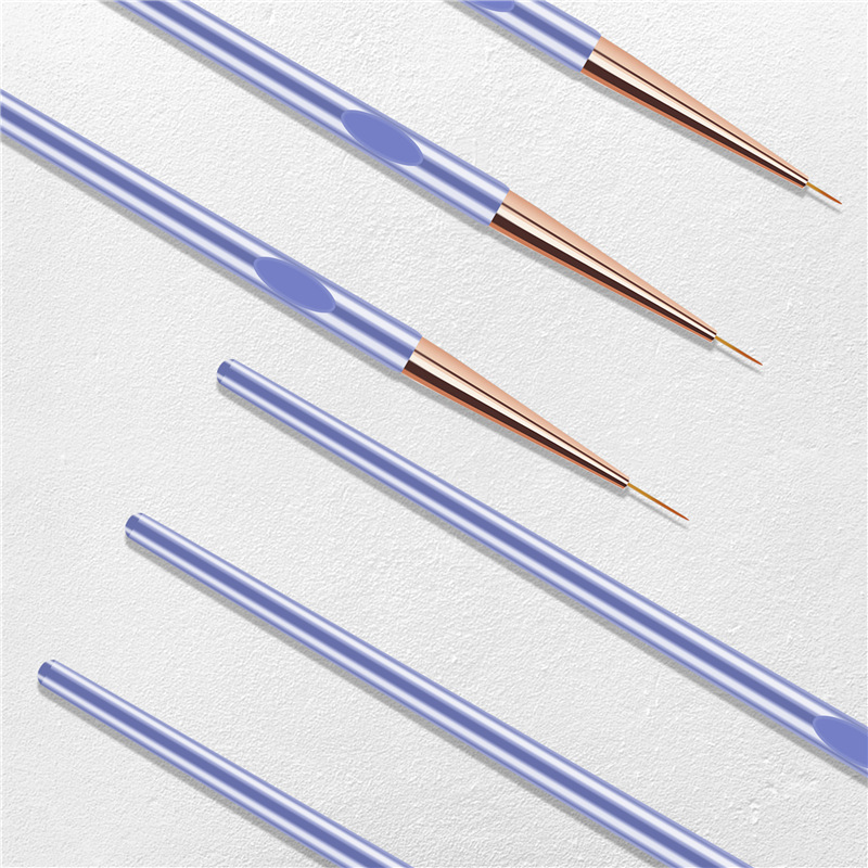 Cross-border especial de 3 piezas de uñas pluma de dibujo galvanoplastia pluma varilla eléctrica púrpura de uñas pluma pintada traje de pluma