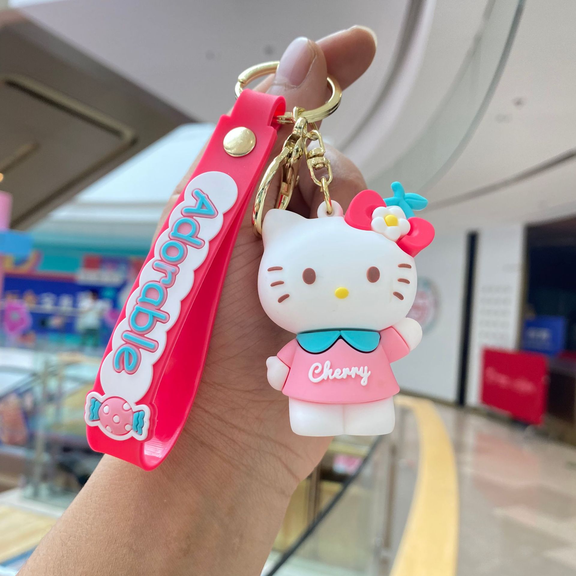 Sanrio Cherry secreto llavero lindo coolomi mochila colgante coche llavero pequeño regalo al por mayor