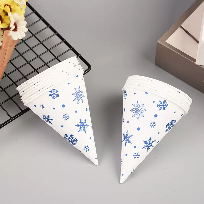 营业厅白色展会办公室圆锥形展厅加厚小号试饮杯底纸锥形盎司纸杯