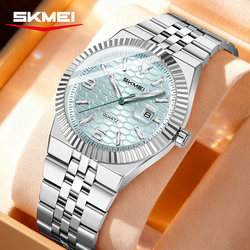 Momento de alta gama reloj de hombre correa de acero calendario nocturno impermeable reloj de pulsera comercial transfronterizo fábrica de fuente personalizada spot