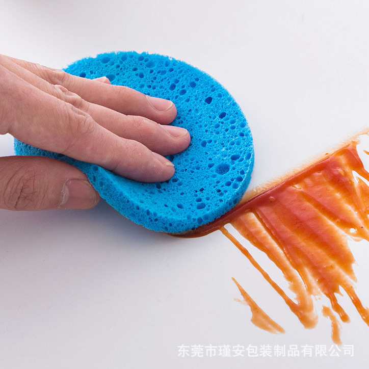 不沾油洗碗神器木棉浆刷碗布抹布巾木浆棉压缩海绵擦厨房天然木桨