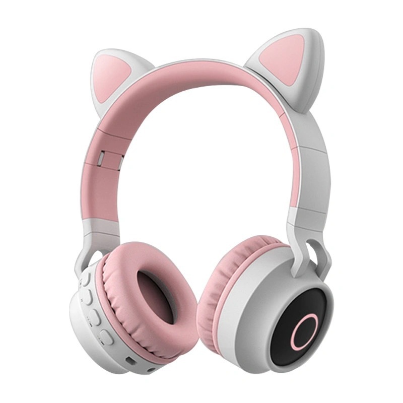 クロスボーダー爆型猫耳ネット赤発光bluetoothヘッドフォンヘッド装着式携帯電話無線折り畳み式カードヘッドセット|undefined