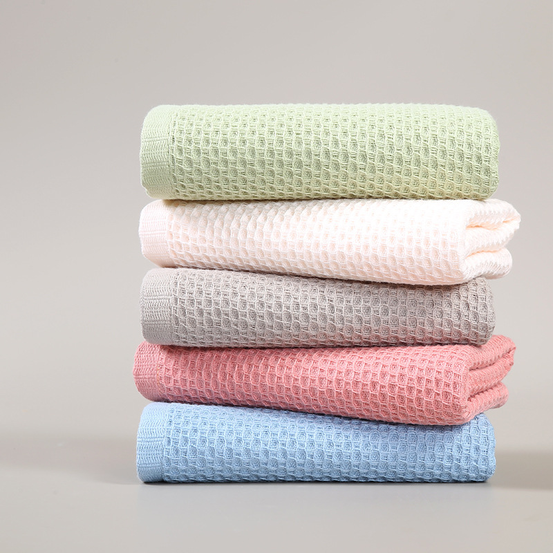 Cross-Border Supply of Class a Pure Cotton Honeycomb Towels, Waffle Face Towels, Breathable and Quick-Drying, Cross-Border Supply, Dropshipping Available