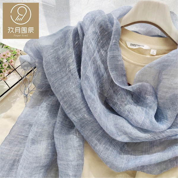 Japanese retro summer solid scarf