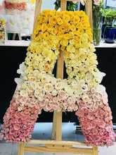体墙玫瑰网红字装饰假花花墙字母装饰婚庆直播橱窗
