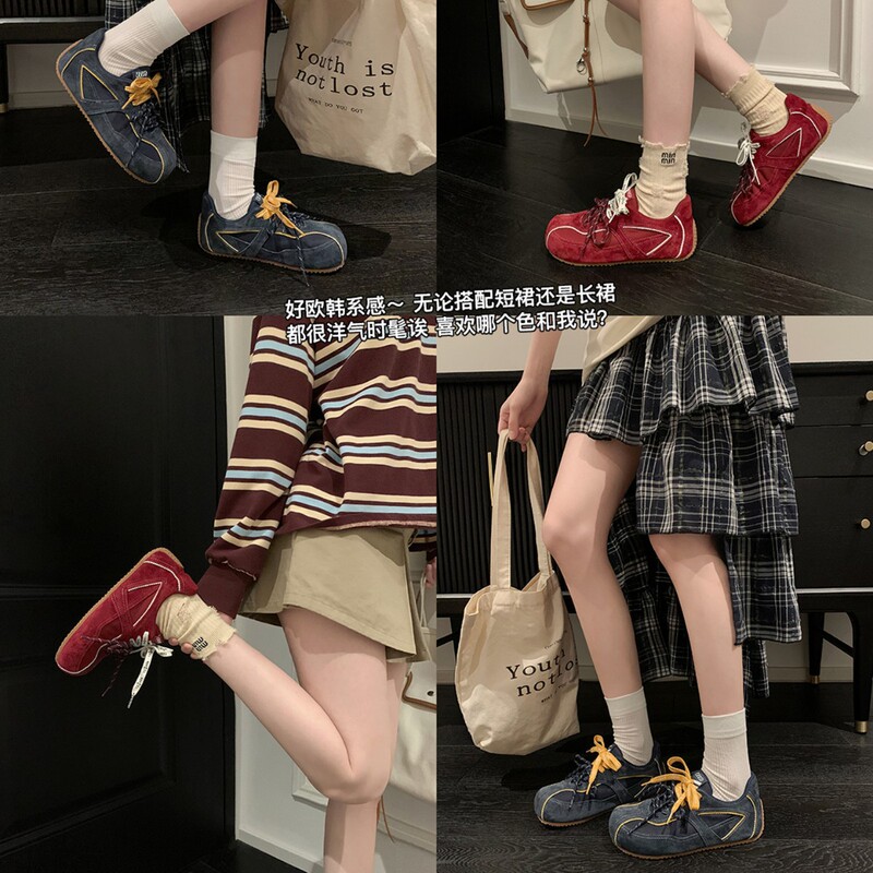 色彩美学～德训鞋女2025秋季新款轻便休闲运动鞋阿甘鞋女款ins潮|undefined