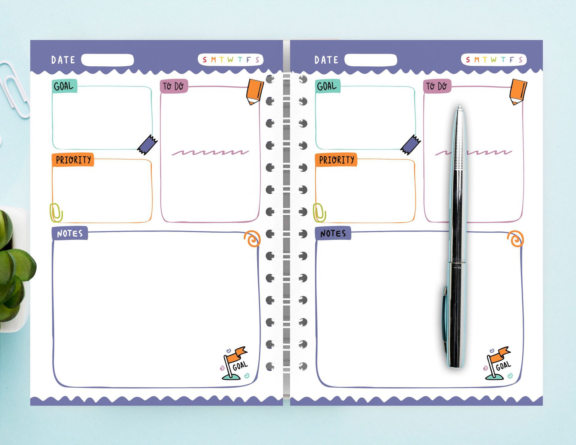Cuaderno A5 Simplified Planner Con Dibujos Animados display picture 3