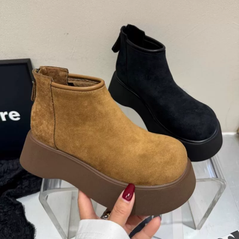 Martens, зимние, теплые ботинки в английском стиле на платформе с молнией, британский стиль