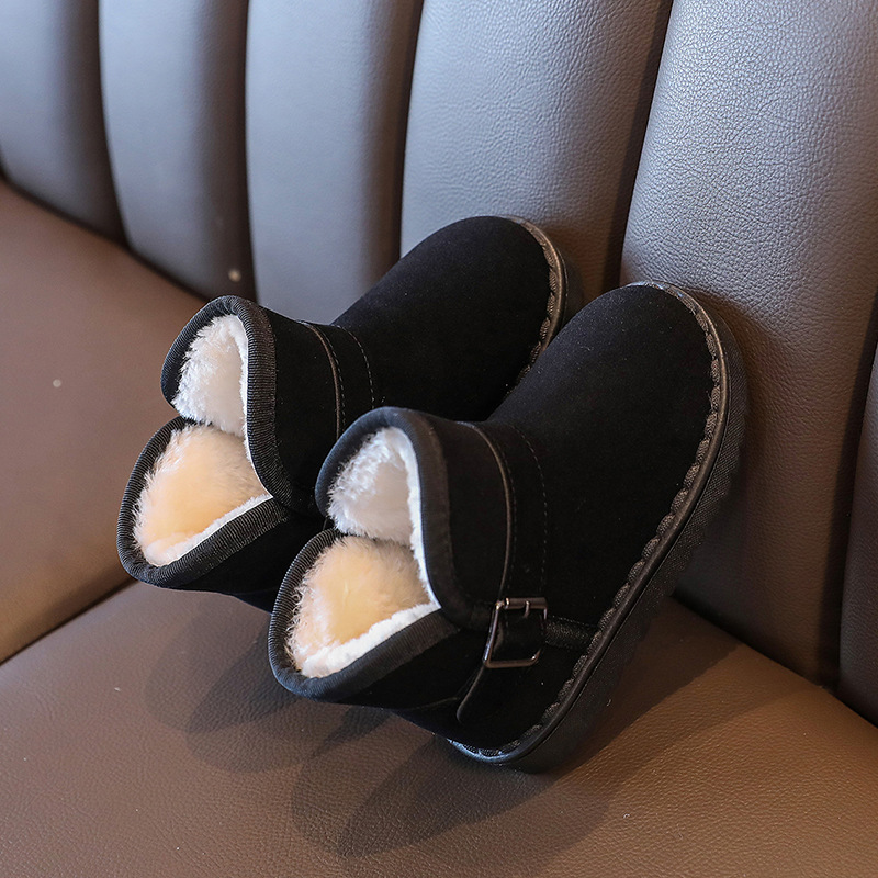 2023 inverno nuove scarpe per bambini scarpe di cotone per bambini stivali da neve per bambini ispessiti peluche stivali di cotone caldi e antiscivolo_voghion.com